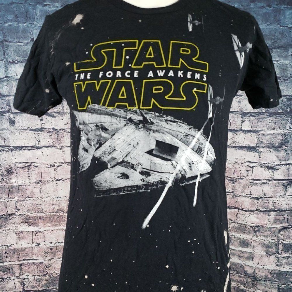 Star Wars Millennium Falcon Tshirt Black Medium - Picture 1 of 4